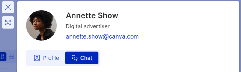 Private chat tab