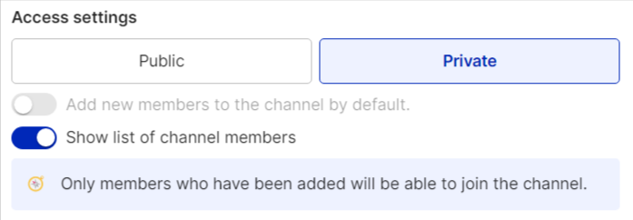 Enable the display of channel members